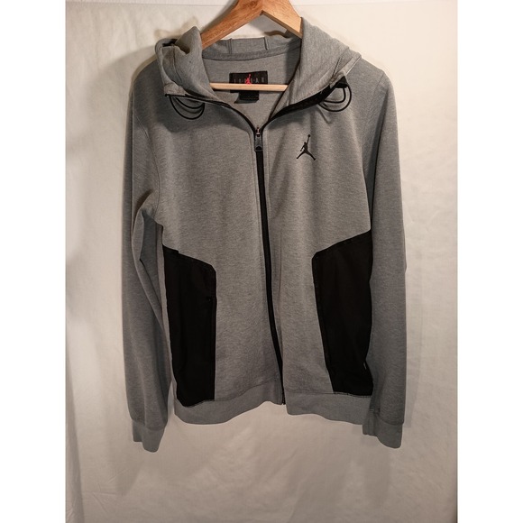 Jordan Other - Nike Air Jordan Dri Fit Hoodie Gray And Black Size Small